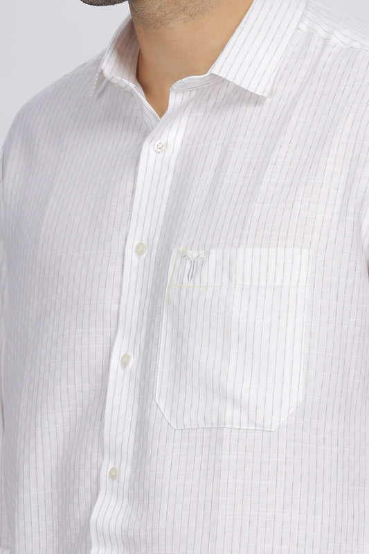 Brown stripe Premium Cotton Shirt